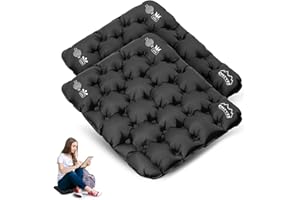 ONTYZZ Coussins Siège Gonflable Coussins de Stade Ultraléger Imperméable Coussin d'air Portable Tapis de Siège Extérieur pour Voyage Camping Bateaux Concerts Randonnée Pédestre Chaise de Bureau Avion
