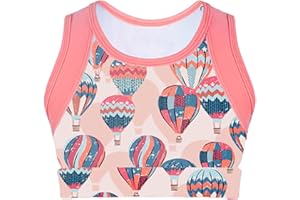 IEFIEL Top Deportivo Niña de Yoga Gimnasia Ropa Interior Deportivo con Relleno Sujetador Deportivo de Correr Crop Top Sin Manga de Danza 5-16 Años