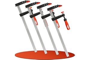 REXXER HEAVY DUTY TOOLS Rexxer Schraubzwingen 80×300 mm (4er Set) - Tischlerklemmen für Holzarbeiten, manuelle Druckregelung für präzises Klemmen, robust & langlebig