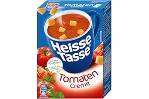 Erasco Heisse Tasse Tomaten-Creme mit Croûtons, 12er Pack (12 x 450 ml Beutel)
