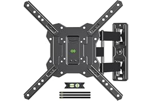 USX MOUNT USX-MOUNT TV Wandhalterung Schwenkbar Neigbare für 26-60 Zoll Flach and Curved Fernseher bis zu 35Kg, Wandhalterung Fernseher, Fernseher Halterung max. VESA 400x400mm, XMM902
