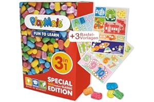 PlayMais - Fun to Learn 3 in 1 – per bambini a partire dai 3 anni I giocattoli per motorie con più di 1000 pezzi, modelli e istruzioni I giocattoli naturali