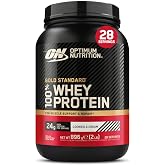 Optimum Nutrition Gold Standard 100% Whey Protein Powder, 900 g | Cookies and Cream, 28 Servings, 24g Protein, BCAA,Low Sugar