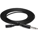 Hosa 3.5 mm TRS (F) - 1/4 in&ccedil; TRS (M) Kulaklık Adapt&ouml;r Kablosu 3 m (MHE-310)