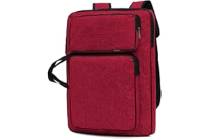 HAOZAIKEJI A3 Sac de Transport pour Planche à Dessin Étanche Sacoche à Peinture Art Portfolio Case Sac de Rangement Croquis Fichier Palette Pinceaux Enfants Artiste Portable Sac à Dos de Dessin