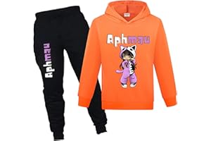 YUANZLN Aphmau Merch Girls Tracksuit Kids Hoodie and Joggers Pant 2Pcs Outfit Cartoon Casual Clothing