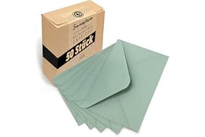 Japun - sobres (50 piezas) de papel, sobre sin ventana - DIN C5-220 x 156 mm - verde