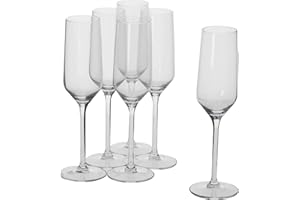 GALIANO Alpina Lot de 6 flûtes à champagne Transparent 220 ml