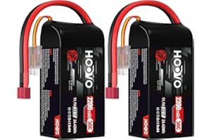Batteria Lipo 3S 2200 mAh 11,1 V 50 C SoftCase corta batteria Lipo con spina Dean Style T Batterie RC HOOVO per 1:14 RC Auto Camion Heli Aeroplano Rock Crawler Airplane Helicopter (2 pezzi)