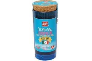 ALBYE EL CAVIAR DE LA SAL Flor de Sal de Chapulín a la Mexicana, 60 g, Sodio 8% Proteína 10%, Sabe a México, El Caviar de la Sal: Ideal para Cocteles, Tequila, Mezcal, Tapas & Carnes.