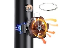Yontwe 3 en 1 ventilateur de poêle à bois 5 pales support de ventilateur de brûleur à bûches 180° Rotation magnétique ventilateurs de cheminée à bois ventilateurs de cheminée alimentés par la chaleur