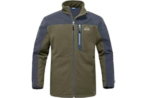 YSENTO Mens Full Zip Micro Fleece Jacket Warm Winter Outdoor Hiking Walking Stand Collar Jacket