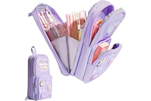 Gsrhzd Aesthetic Special Pencil Case with Compartments - Cute Pencil Bag for Women, Kids, Boys, Girls, Adults - Purple