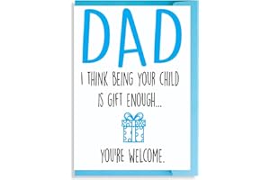 CHEEKY CHOPS Funny Birthday Father's Day Card I Think Being Your Child is Gift Enough F26
