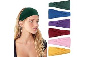 VENUSTE Headbands for Women's Hair, Cute Multi Knotted Head Bands for Adult Women Hair Accessories, Wear for Yoga, Fashion, Working Out, Travel or Running, 6PCS