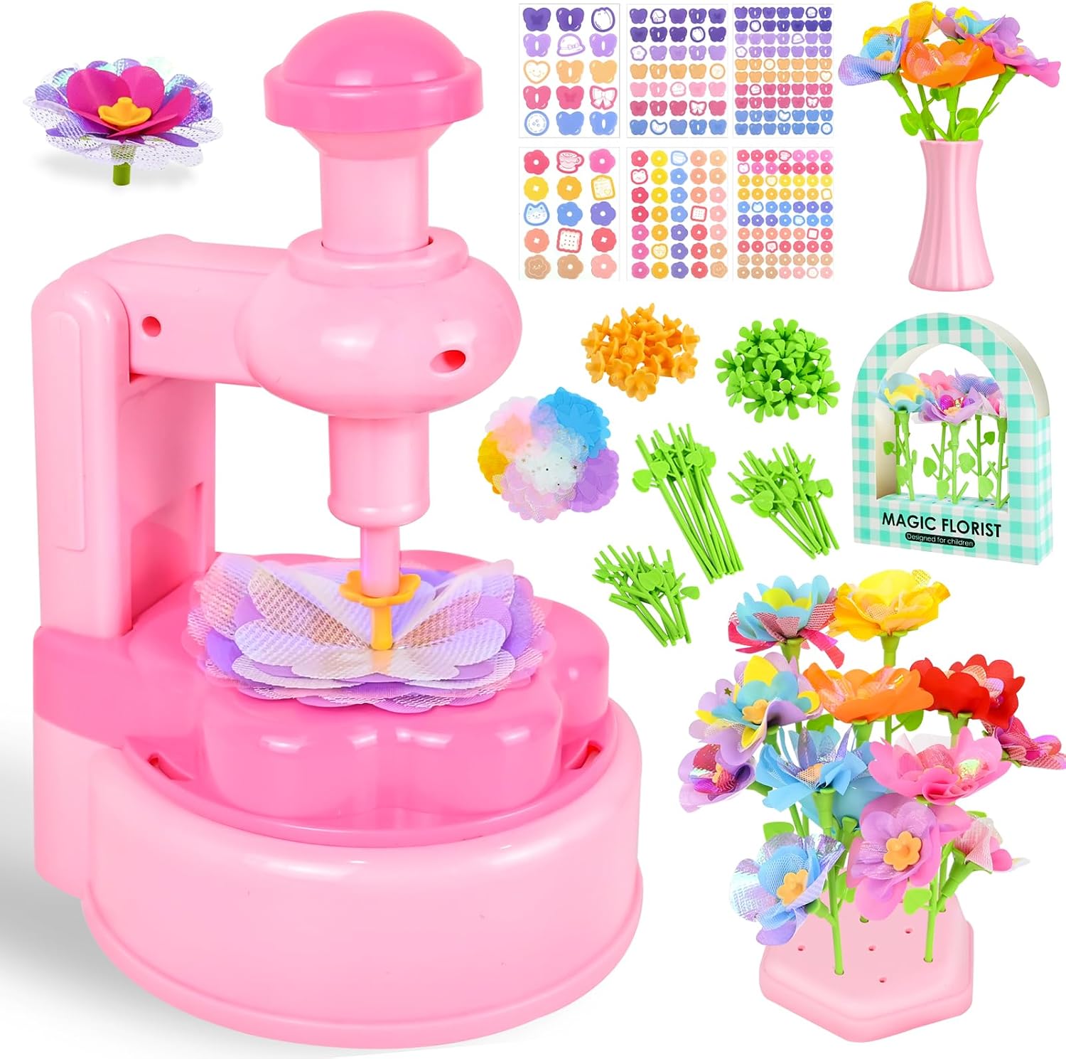 FORMIZON Kit de Manualidades de Flores Niños, DIY Ramo Flores Juguete Arte Juego Educativo Regalo, Set de DIY Manualidades Florales para Niña 4 5 6 7 8 9 10 11 Años, Regalo para Cumpleaños Navidad