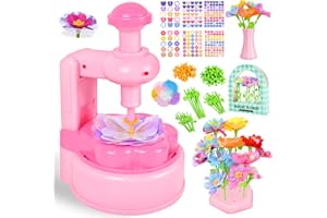 HERMORRYSS Kit di Fiori Creativi per Bambini, DIY Kit Composizione Bouquet con Macchina Embossing e Accessori Completi, Crea Il Tuo Bouquet di Fiori, Fai da Te Lavoretti Giocattolo per Ragazze