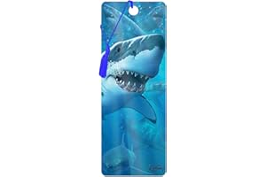 3D LiveLife Bookmark - Great White Delight from Deluxebase. A Shark Bookmark with lenticular 3D Artwork Licensed from Renowned Artist Jerry LoFaro