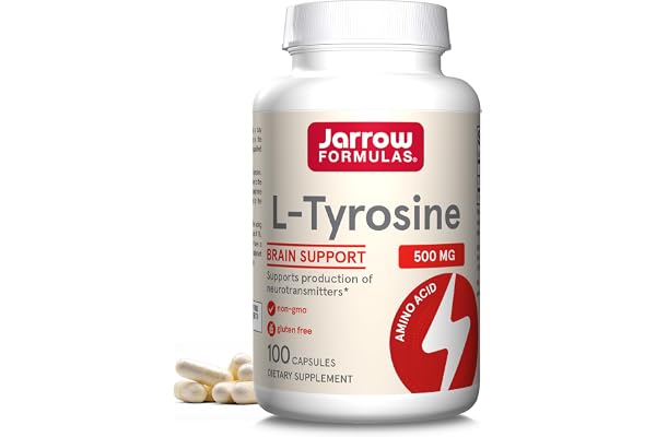 Jarrow Formulas, L-Tyrosine 500, 500 mg, 100 Capsules