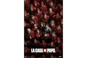 Grupo Erik Poster La Casa de Papel guerra - Laminas decorativas 61x91,5cm a todo color | Posters para pared ideal decoración habitación