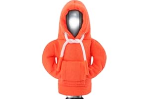 ZHSMS Gear Shift Hoodie, Upgraded Universal Hoodie Car Gear Shift Cover, Funny Shifter Hoodie, 5.9 Inch Car Shifter Stick Protector Decoration(Orange)