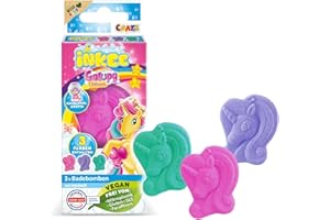 INKEE Mini Pack Galupy Unicorn, Zestaw 3 Pompy Do Kąpieli Dla Dzieci Z Kształtami Jej Jednorożce Galupy I Aromat Guma, Bezpieczna Zabawa