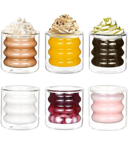 Bicchieri Della Bolla In Vetro - Set Da 6, 100 Ml, Con Paglia, Per Cocktail, Caffè Freddo, Soda - Foto 10