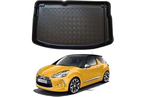 NOMAD Boot Liner for Citroen DS3 2009-2015 Recyclable Plastic (PE) Tailored Fit Car Floor Mat Protector Guard Tray Black Custom Fitted Accessory Dog Friendly Waterproof with Raised Edges
