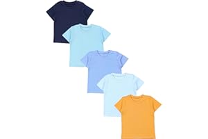 TupTam Camiseta Manga Corta para Bebé, Pack de 5