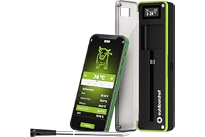 Outdoorchef Easy Check Single Bluetooth Grillthermometer - Kabelloses Fleischthermometer mit App, 1 Fühler, 200 m Reichweite, spülmaschinenfest, für BBQ, Grill & Smoker