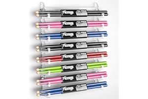 Facmogu Acrylic Drum Stick Holder, Drumstick Display Stand for 8 Pair of Sticks, Drumstick Organizer Holder for Display & Collector Sticks, Wands and Lightsabers, Wall Mounted Stick Holder for Decor