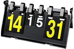 LAUFUNJOY Tableau d'affichage Portable Flip Tableau de Scores Sport Tableau de Score Manuel Tableau d'affichage Portable pour Basket-Ball Badminton