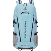 Bseash 45L Waterproof Hiking Camping Backpack with Rain Cover Outdoor Sports Travel Bag for Climbing Skiing Cycling