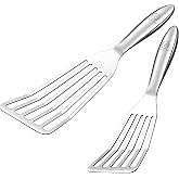 Gourmet Easy Slotted Spatulas Stainless Steel, Fine Edge, Change 5 Years | Ergonomic handle fits well in the hand, rust-proof