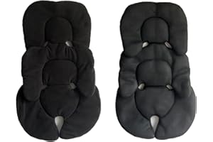 TOPOQ Baby Stroller Liner Pram Liner Car Seat Insert Infant Newborn Seat Liner for Stroller Buggy Pushchair Baby High Chair Bassinet Soft Cosy Plush & Mesh Seat Cushion Reversible