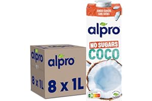 Alpro - Boisson Végétale - Coco Sans Sucres - 1L - Lot de 8x1L