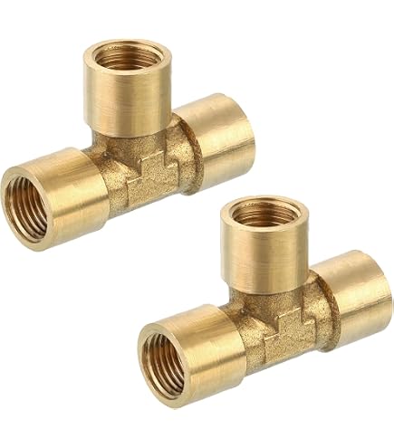 PATIKIL 3/8 SAE Maschio x 5/8 SAE Maschio Ottone Tubo Accoppiatore 2pz Tubi Raccordo Filettatura Gas Adattatore Svasato Connettore Unione Accoppiamento con PTFE Nastro per Idraulica HVAC