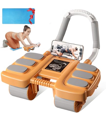 Ab Roller Con Rimbalzo Automatico - Rullo Addominali A 4 Ruote Per Allenamento Core - Foto 7