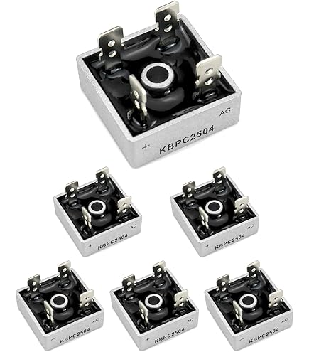 10-Piece KBPC Bridge Rectifier Diode Assortment - Single Phase, Full Wave Silicon Diodes Kit-1077665
