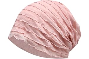 scicent Slouch Beanie Hat Men Lace Chemo Beanie Hat for Women Turban Cancer Cap Slouchy Hat