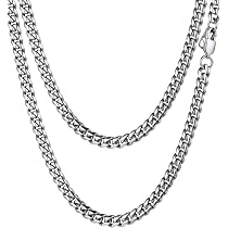 PROSTEEL Gourmette Homme Acier Inoxydable - 19/21/23cm - Style Rapper - Cadeau Homme