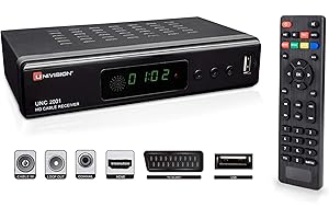 UNIVISION Full HD digitaler Kabel Receiver DVB-C / C2 mit Aufnahmefunktion PVR und Timeshift für alle Kabel-Anbieter mit HDMI | SCART | USB | Auto- Installation | Mediaplayer | 1080p | MKV