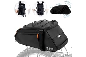 JABNOW Borsa 3 in 1 per Portapacchi Bicicletta Impermeabile 10L Posteriore Riflettente