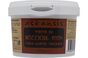 ASTENSIS - PASTA DI NOCCIOLA TGT - TONDA GENTILE TRILOBATA - Ideale Per Lavorazioni Di Gelateria, Di Pasticceria O Di Gastronomia. (500 gr)