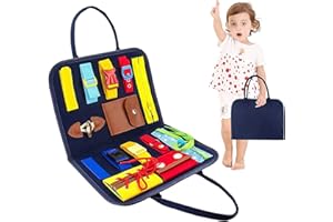 YongHang Busy Board Montessori âge 1 an Enfants Jouets Montessori 1 2 3 4 Ans bébé pour apprendreles compétences de Base de l'habillement et la motricité Fine