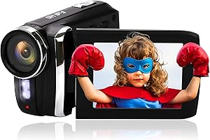 Heegomn Caméscope numérique débutant pour Enfants/Enfants/Adolescents, Mini caméra vidéo 1080P HD / 36MP/2.8" LCD/Batterie Rechargeable/Zoom numérique 8X Camcorder