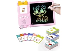 Vicalo Deutsch Lernspielzeug, Deutsch und Englisch Lernen für Kinder 1-6 Jahre, 510 Wörter Sprechende Flash-Karten mit LCD Schreibtablett, Montessori Interaktive Geschenk für Kind Geburtstag