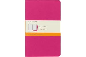 Moleskine Cahier Large/A5, 3er Set, Liniert, Kinetisches Pink