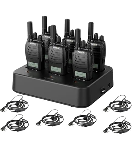Retevis MateTalk P64 Walkie Talkie Digital sin Licencia, Radio Bidireccional de Largo Alcance Compatible con Repetidor, Llamadas Grupales, VOX, Seguridad, Radio Comercial para Fabrique (Paquete de 2