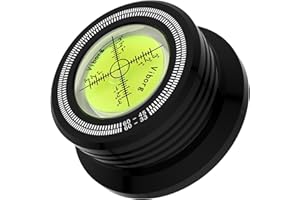 Tertullus Plattenspieler Disc Record Gewicht, 60Hz Schallplatten Plattenstabilizer Auflagegewicht, Plattenklemme LP Disc Stabilizer Drehscheibe mit Wasserwaage für LP-Vinyl Plattenspieler(Schwarz)